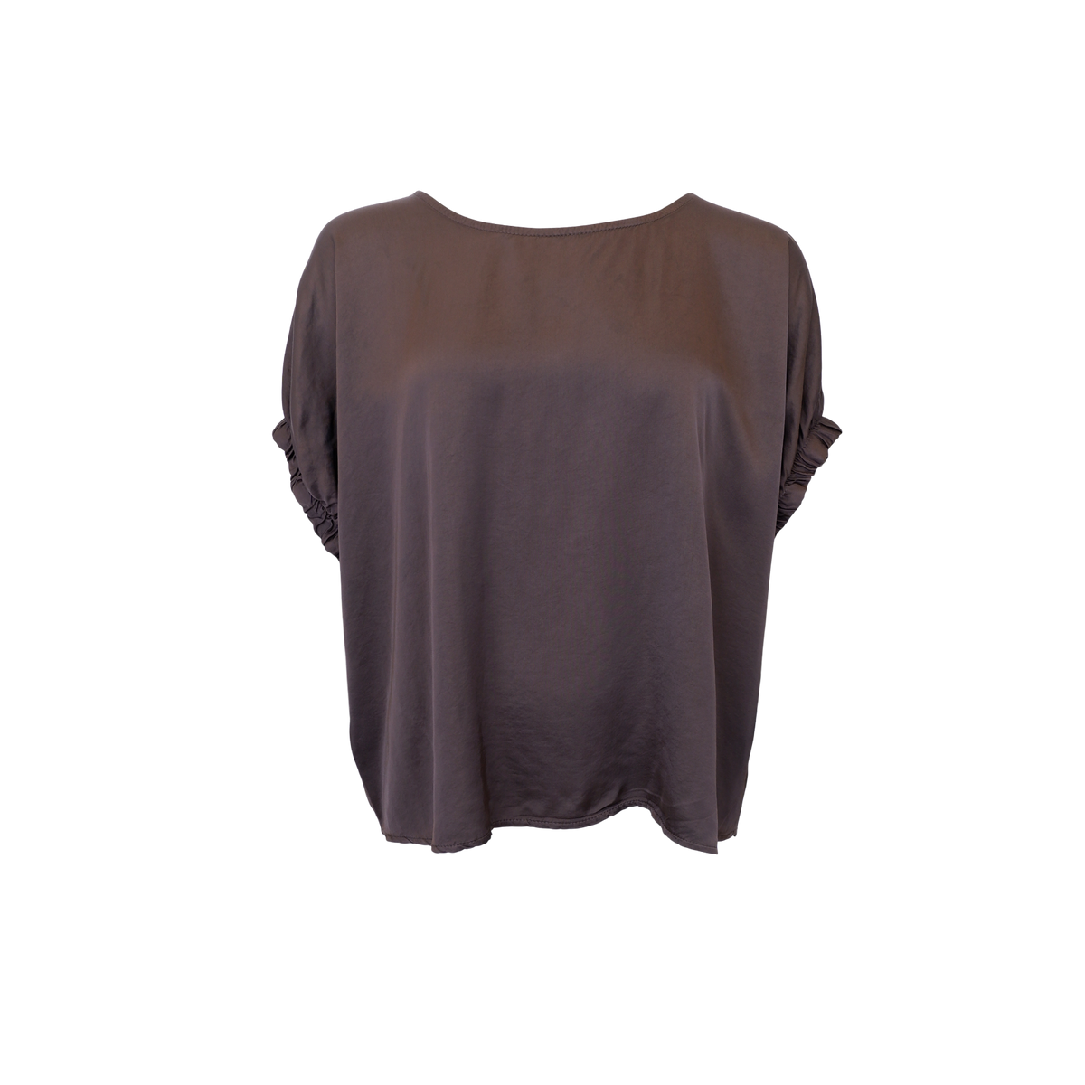 Black Colour Satinbluse – Coffee