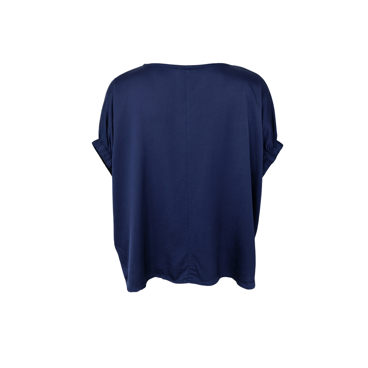 Black Colour Satinbluse – Dark Blue