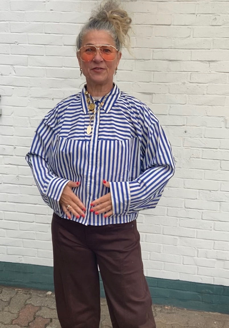 Peppercorn Sadie Shirt – Star Sapphire Blue Stripe