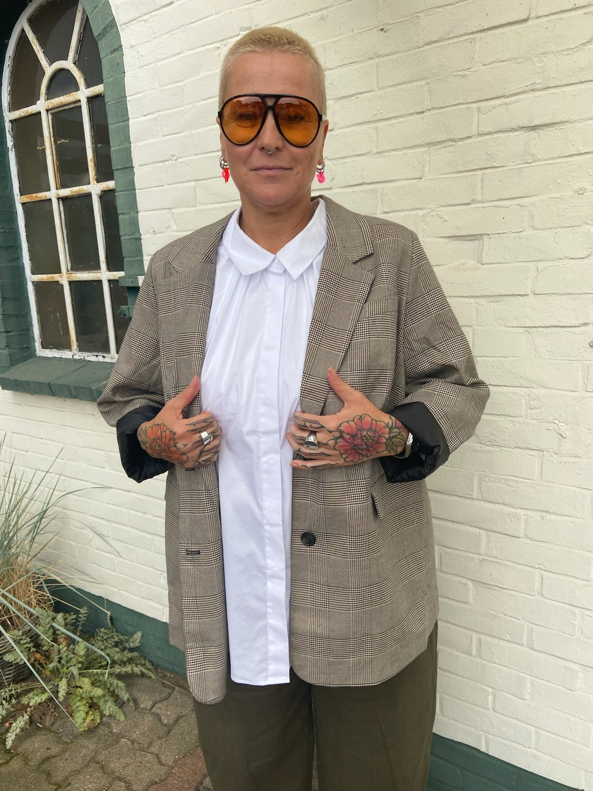 Wasabi Oversize Check Blazer