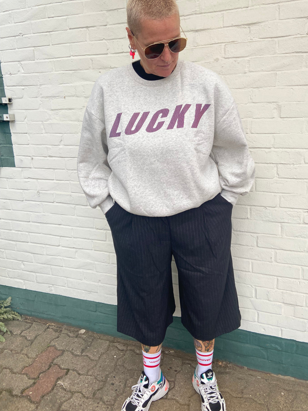 by-bar Lili Speed Sweater – LUCKY hellgrau melange