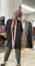 Wasabi Teddy Jacke – Chocolate Plum Combi