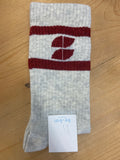 by-bar Logo Sparkle Grey Socks
