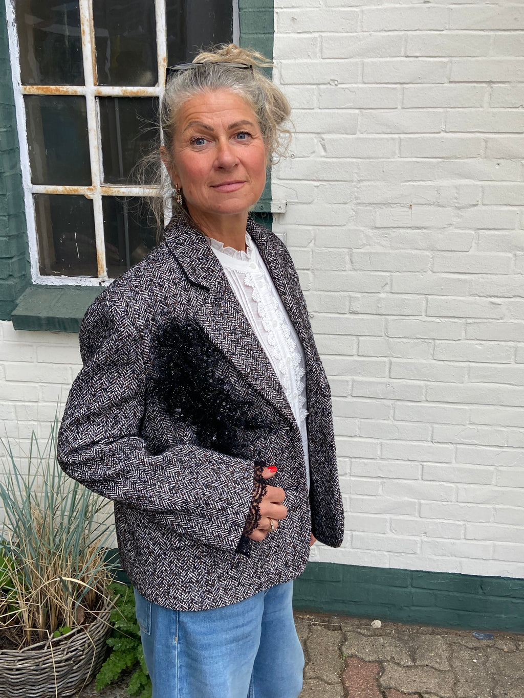 🖤 MÊME ROAD Blazer mit wunderschöner Pailletten-Applikation