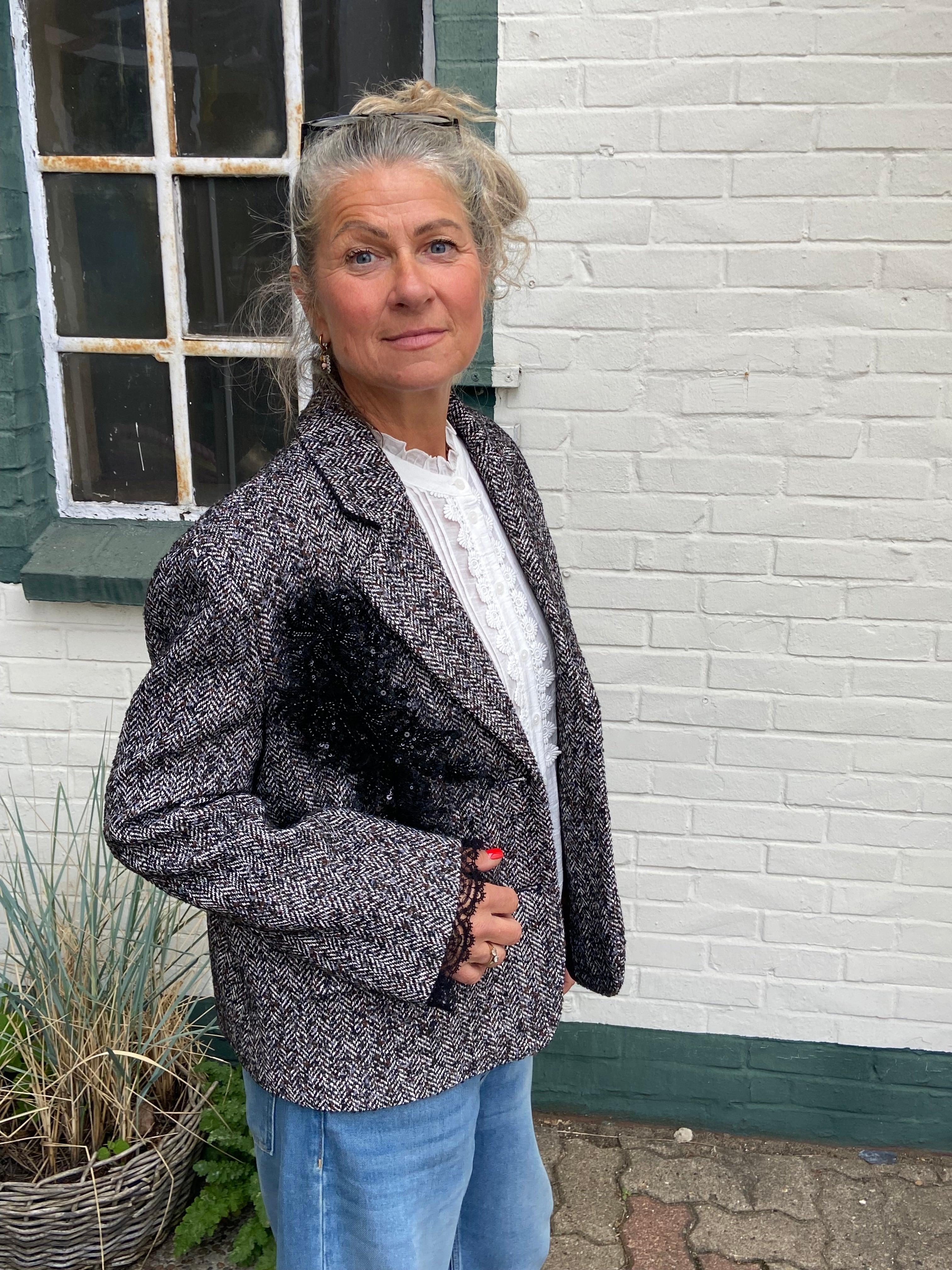 🖤 MÊME ROAD Blazer mit wunderschöner Pailletten-Applikation