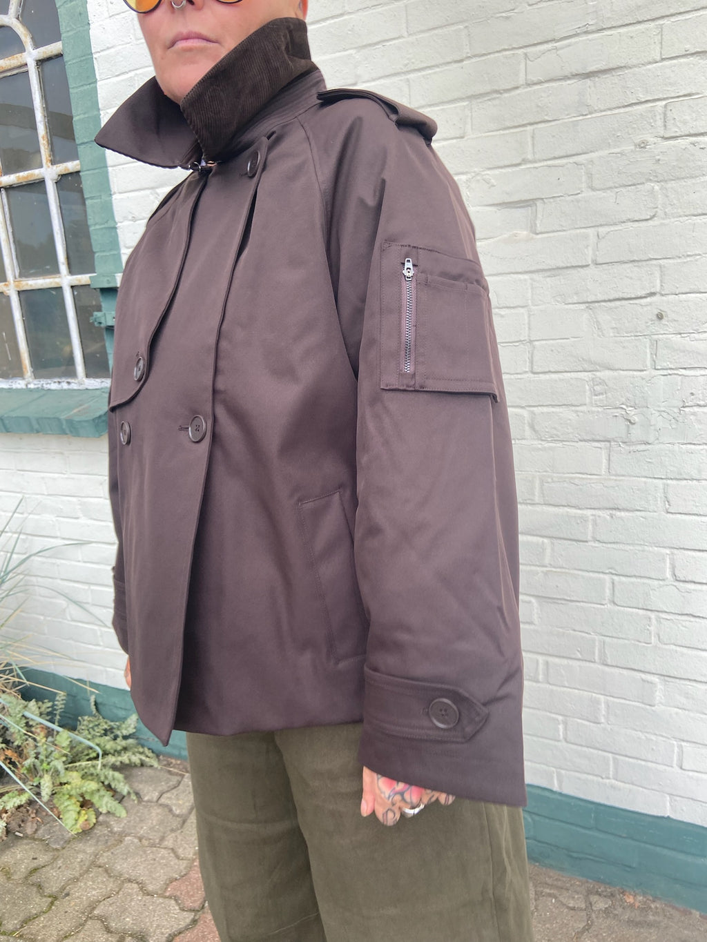 NOEN Trench Jacke – Dunkelbraun