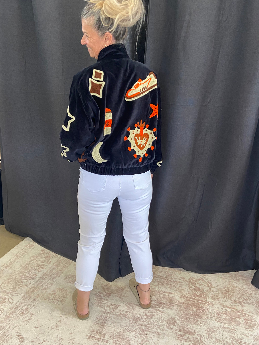 mat Stretch Jeans weiß