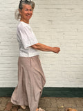 Der leichte Sommer Rock in Sandbeige oder Himmelblau