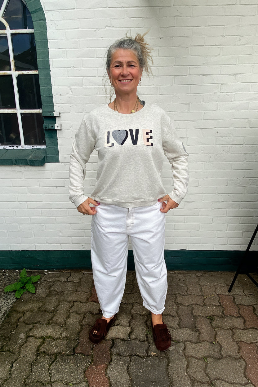 LOVE Sweater grau melange <3