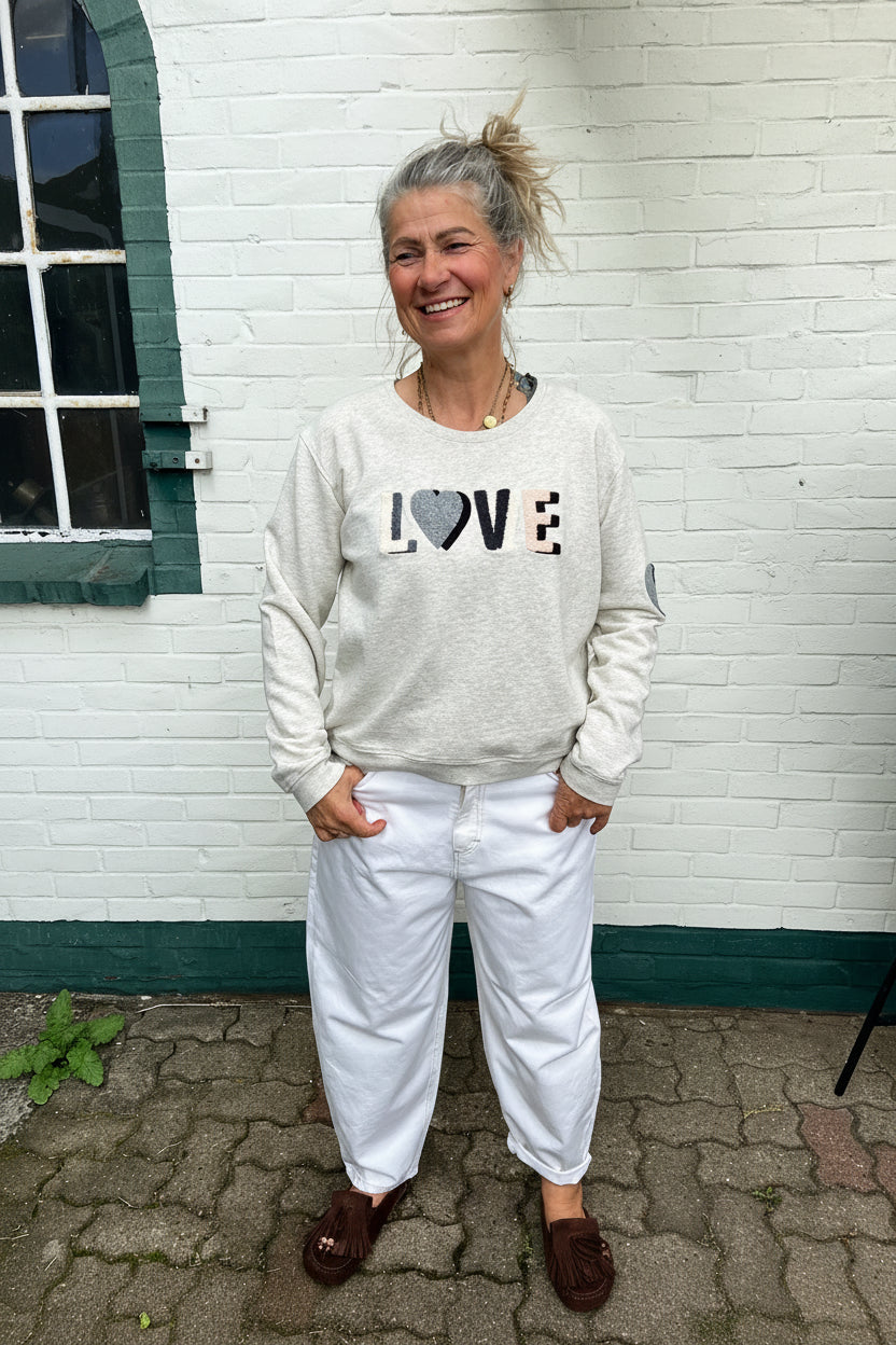 LOVE Sweater grau melange <3