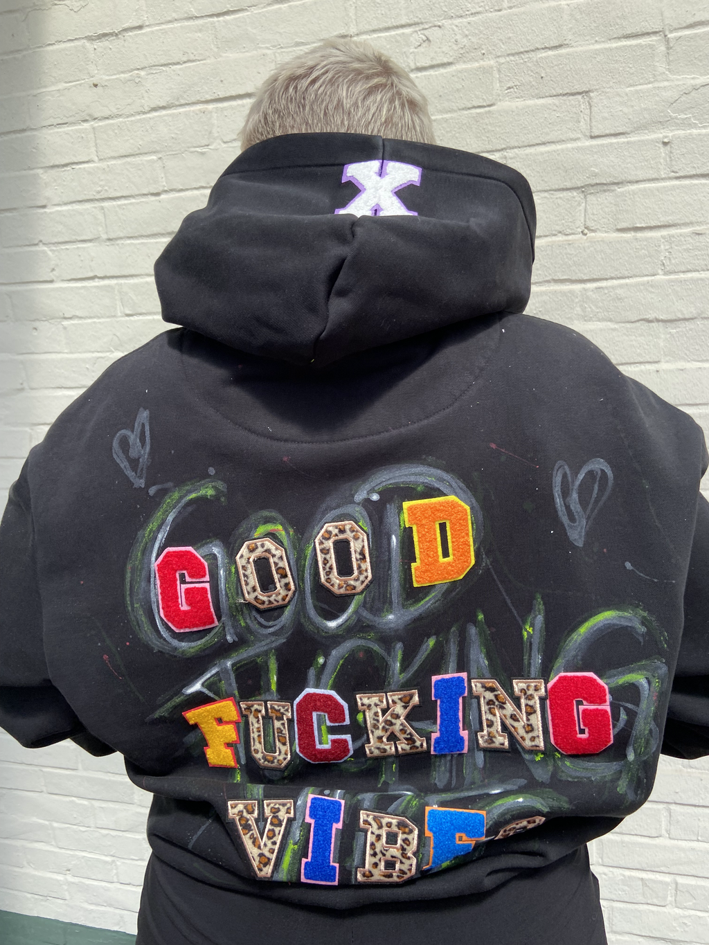 Good F**** Vibes Hoodie in L schwarz