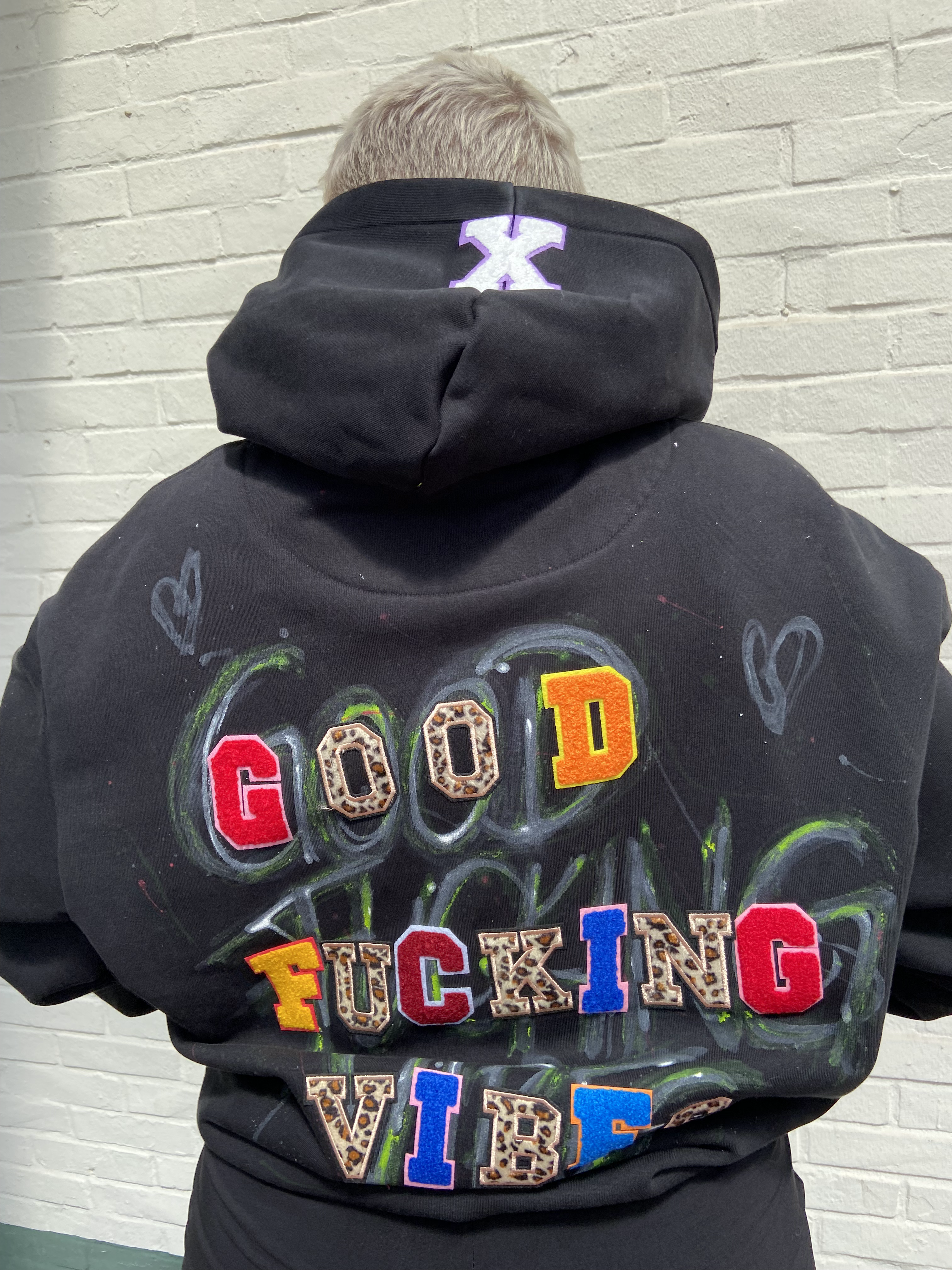 Good F**** Vibes Hoodie in L schwarz