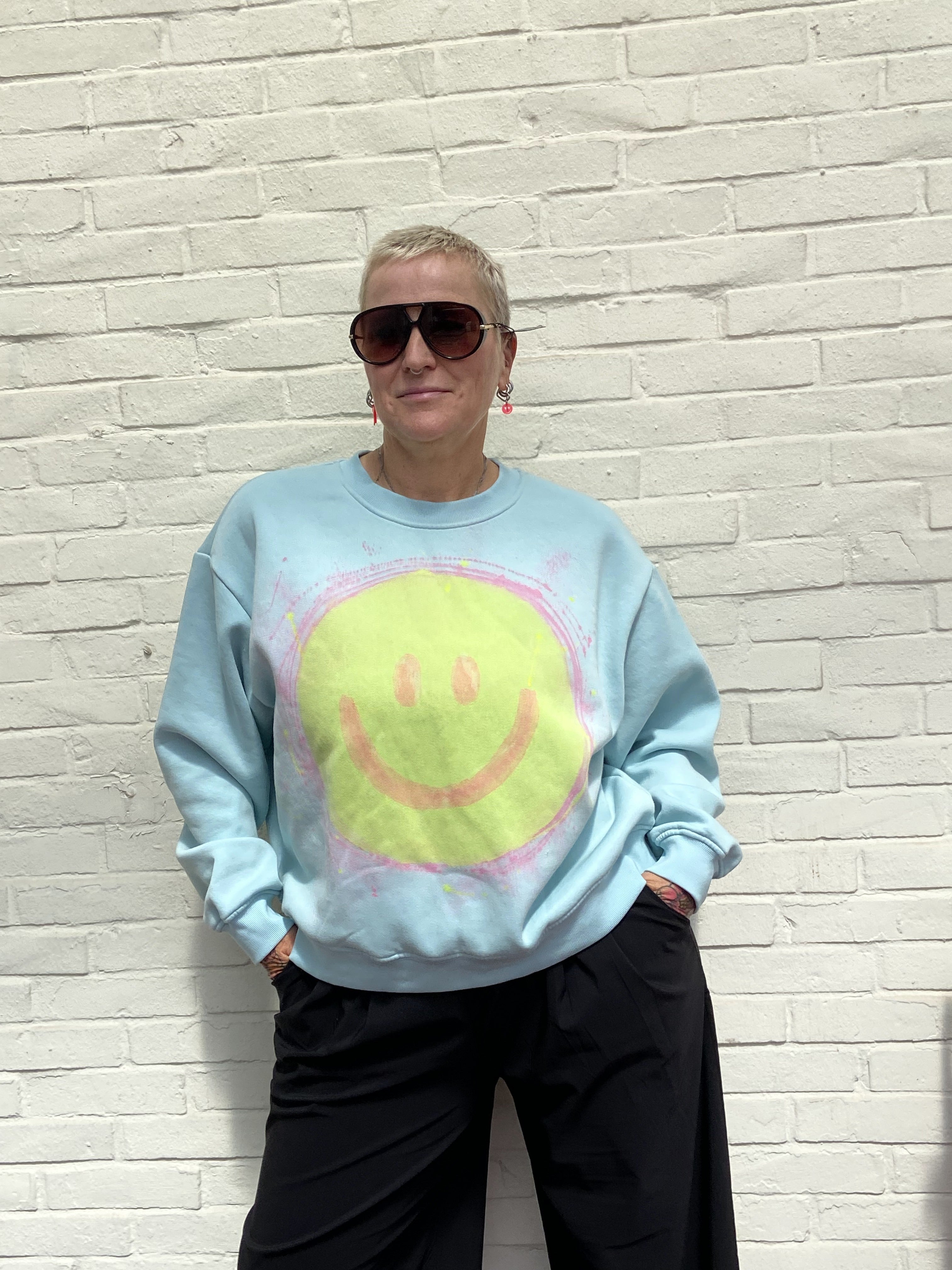 Frau von K Kreativ – Unikat Sweater „Happy Mint“ 💚🩷