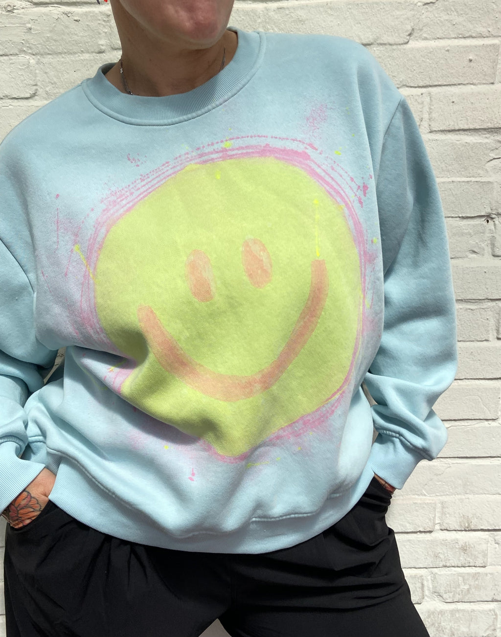 Frau von K Kreativ – Unikat Sweater „Happy Mint“ 💚🩷