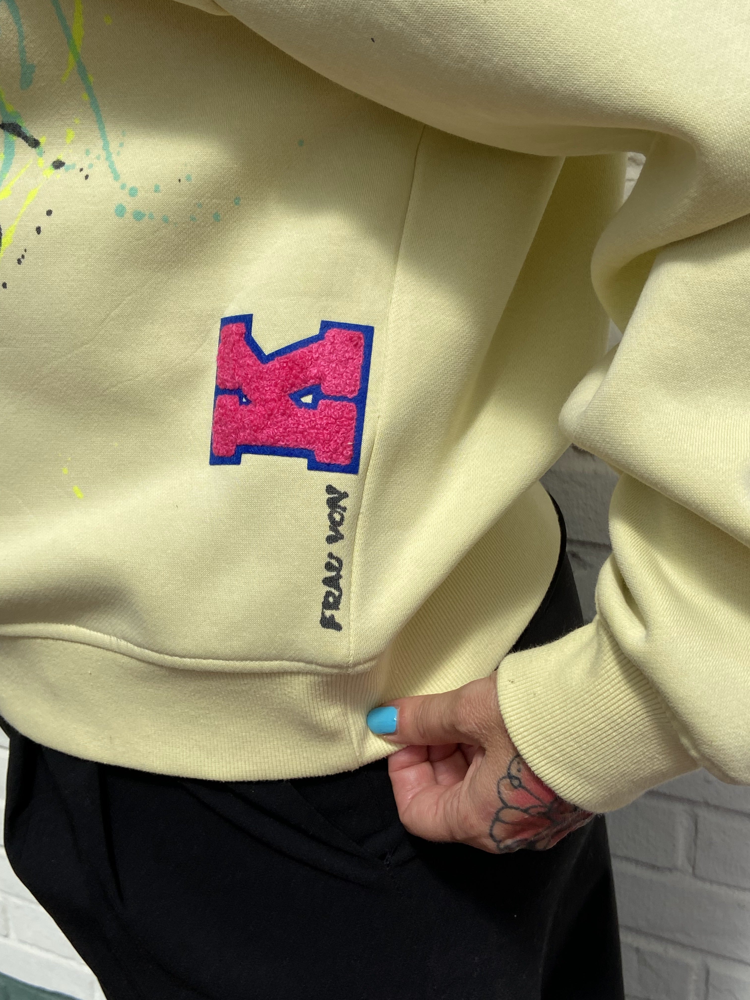 Statement-Sweater „violett smile“