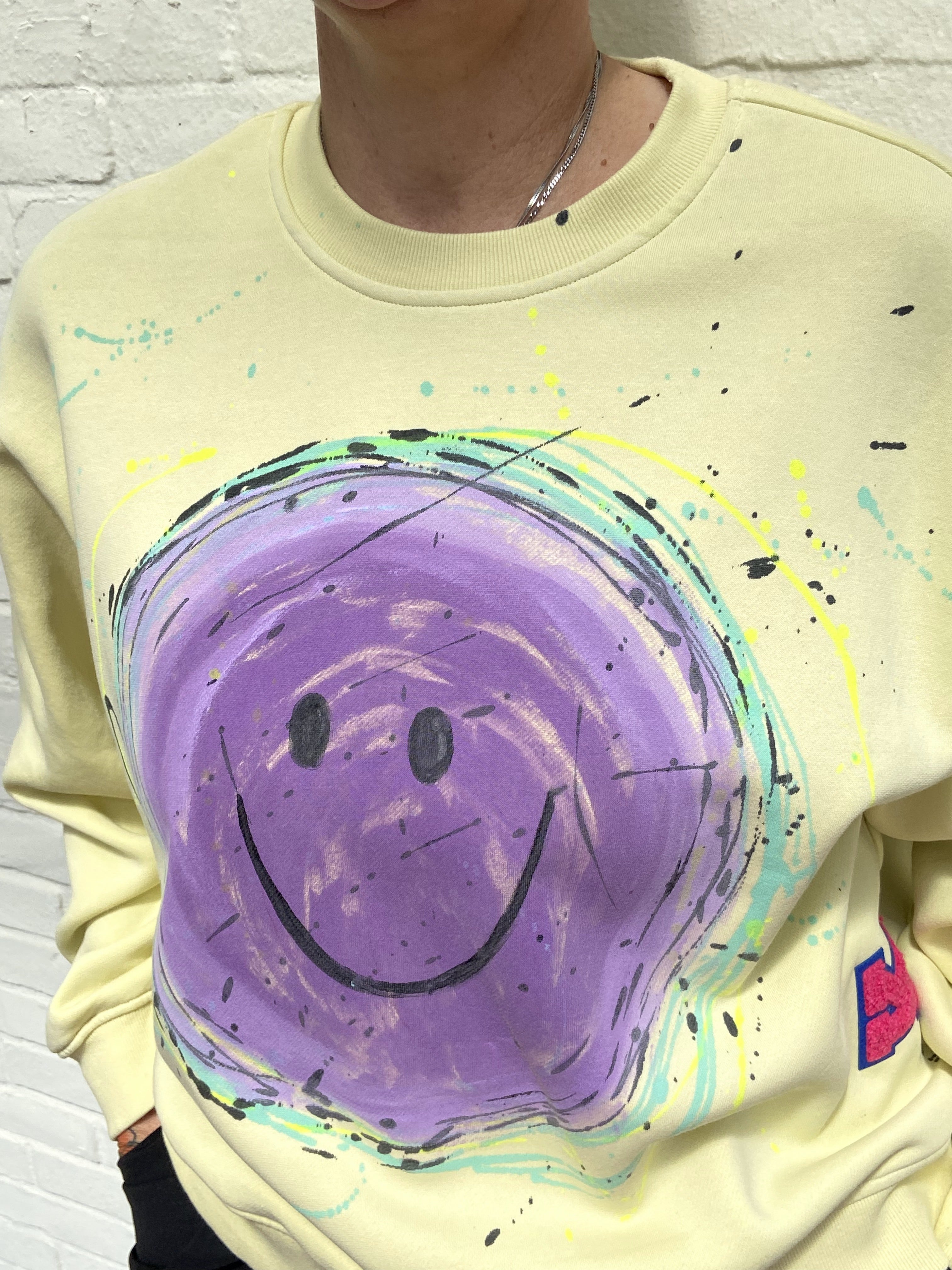 Statement-Sweater „violett smile“