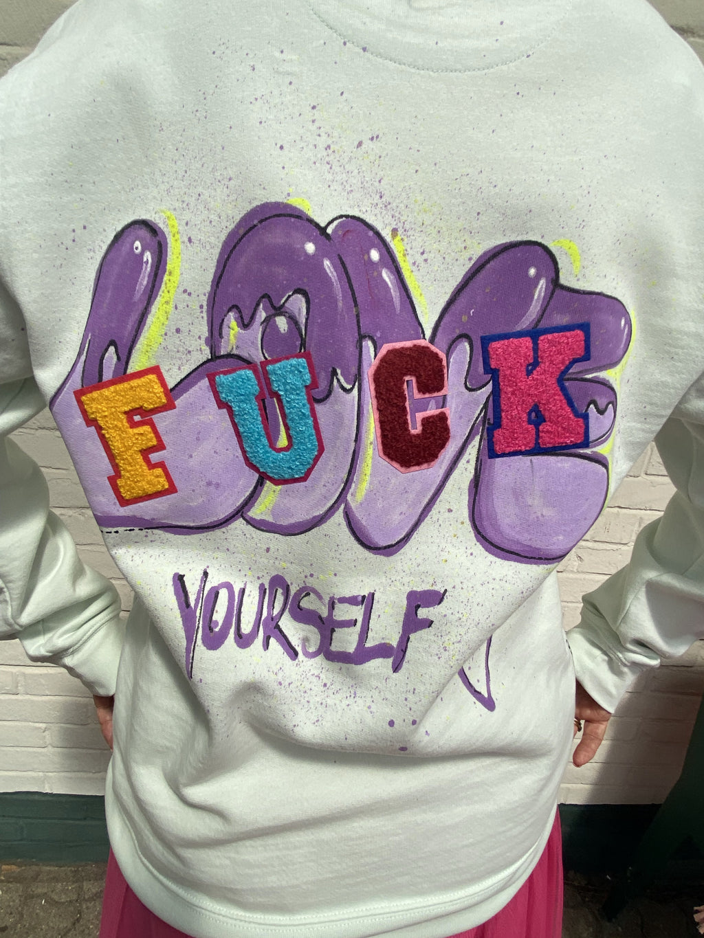 Statement-Sweater „F*ck/Love Yourself“