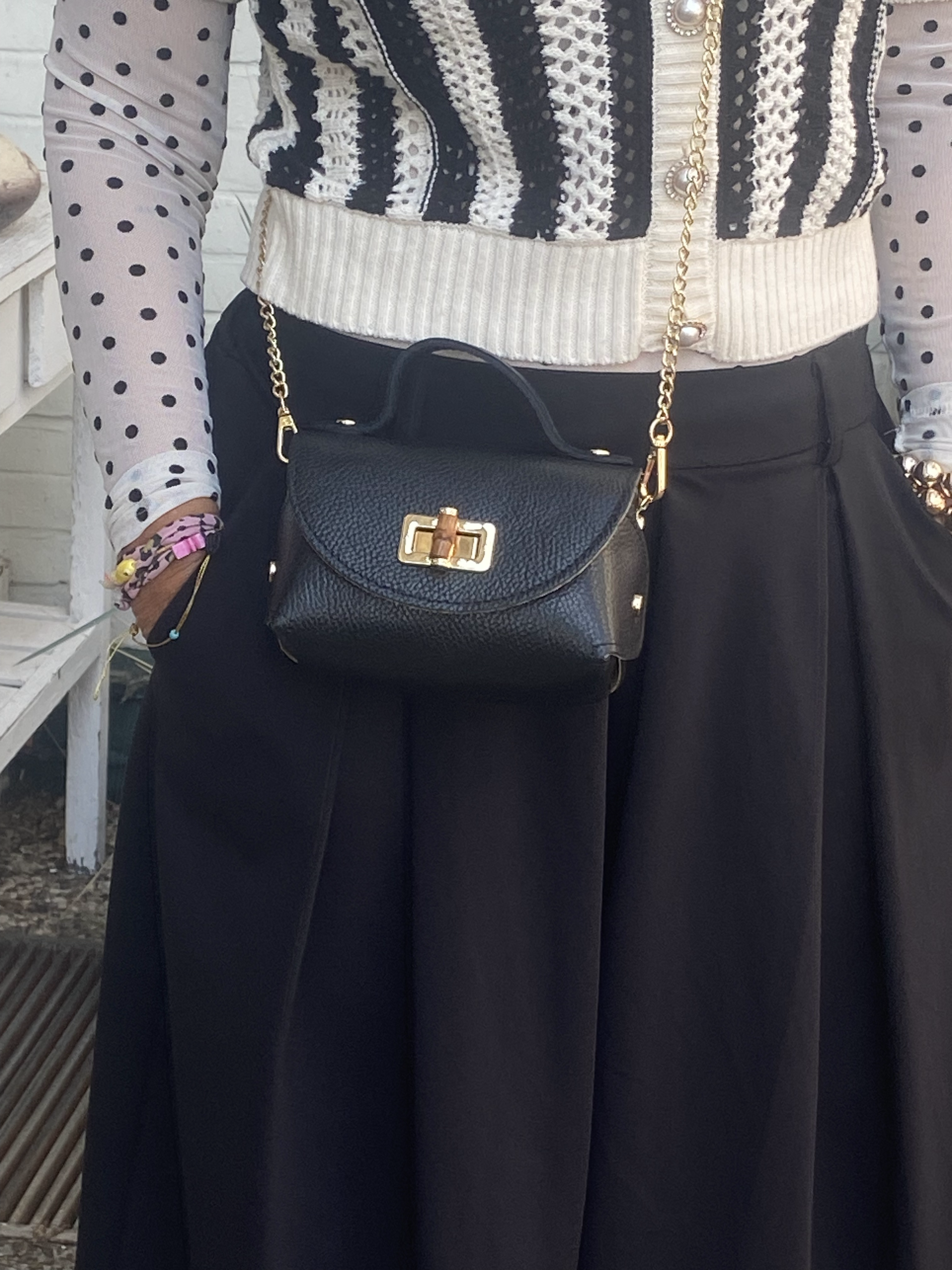 Echtleder-Tasche mit Goldkette – 3 Varianten