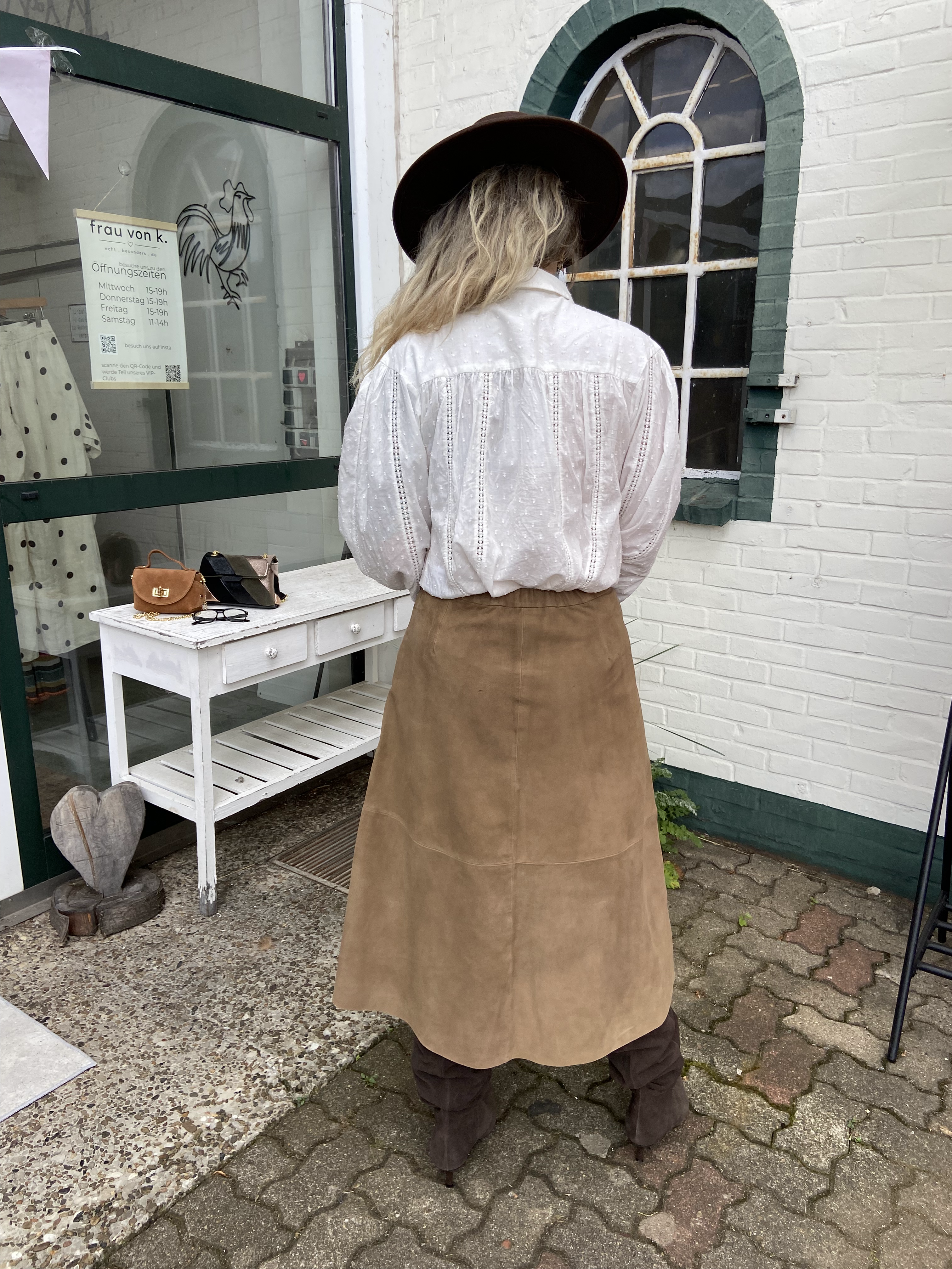 Soft Rebels SRPetra Suede Skirt – Sepia