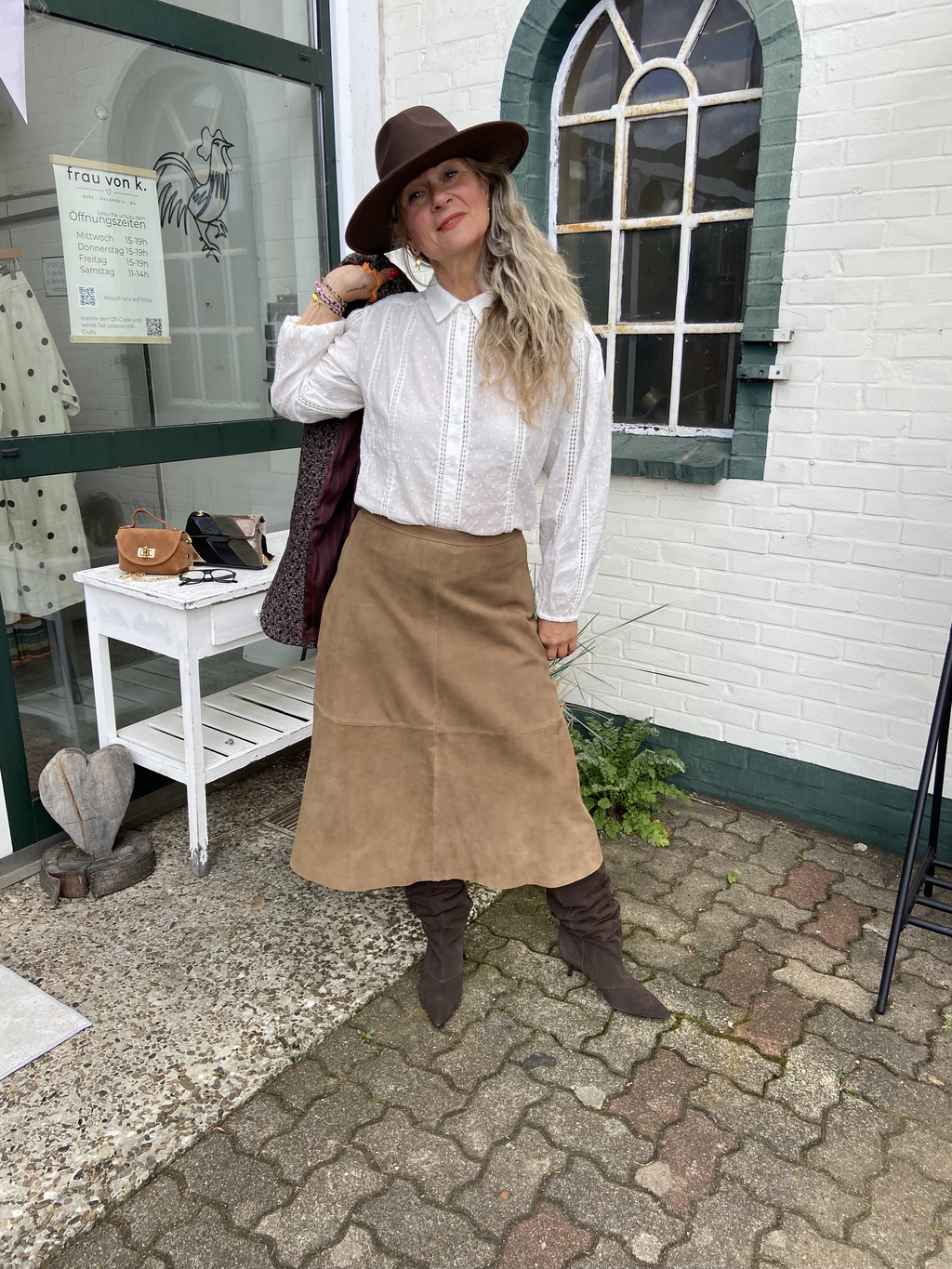 Soft Rebels SRPetra Suede Skirt – Sepia