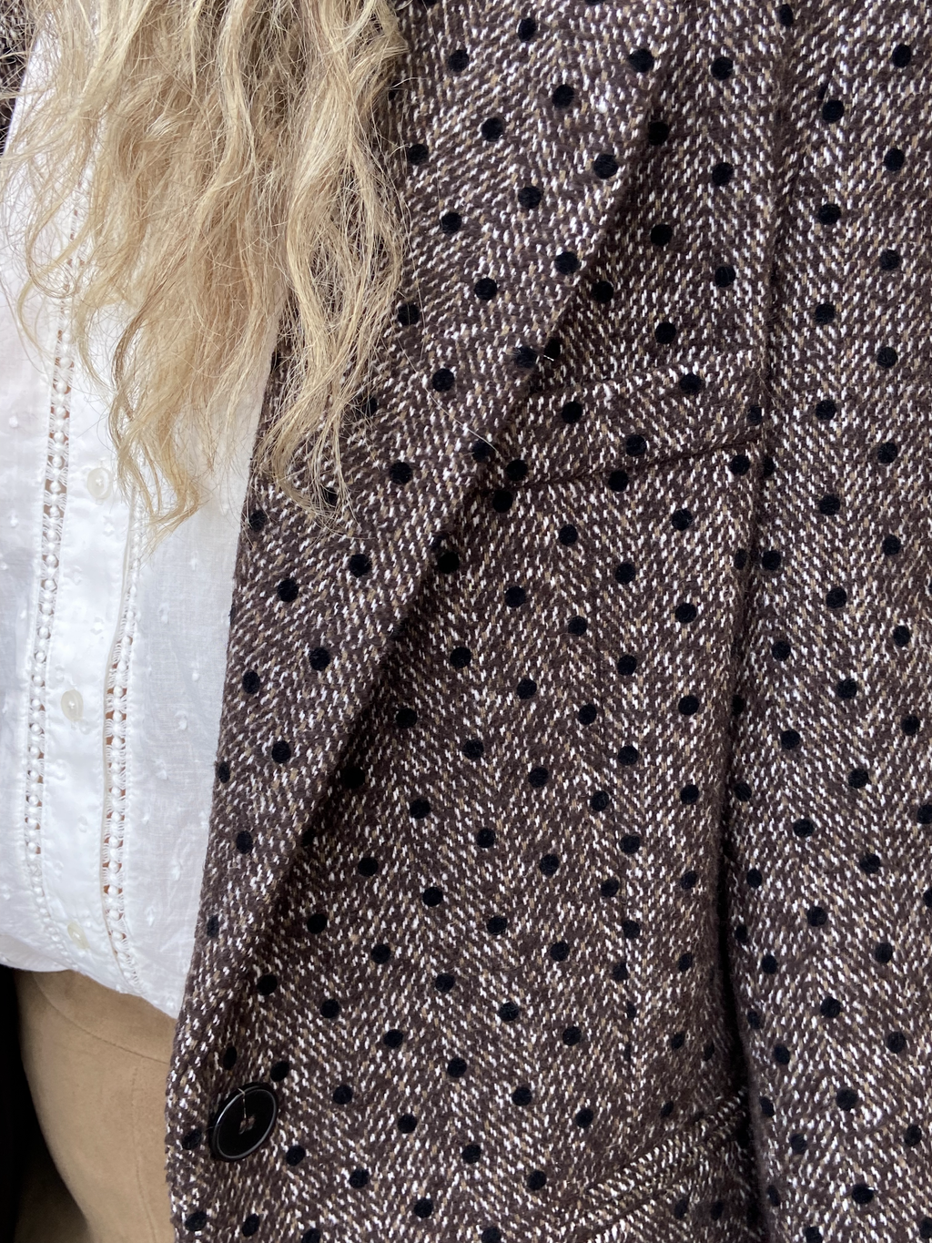 MÊME ROAD Blazer – Braun mit schwarzen Punkten