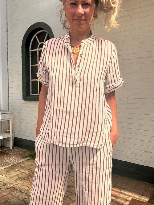 Black Colour - Streifenliebe – die Leinen Hose-  entspannte Sommertage 🤍🤎