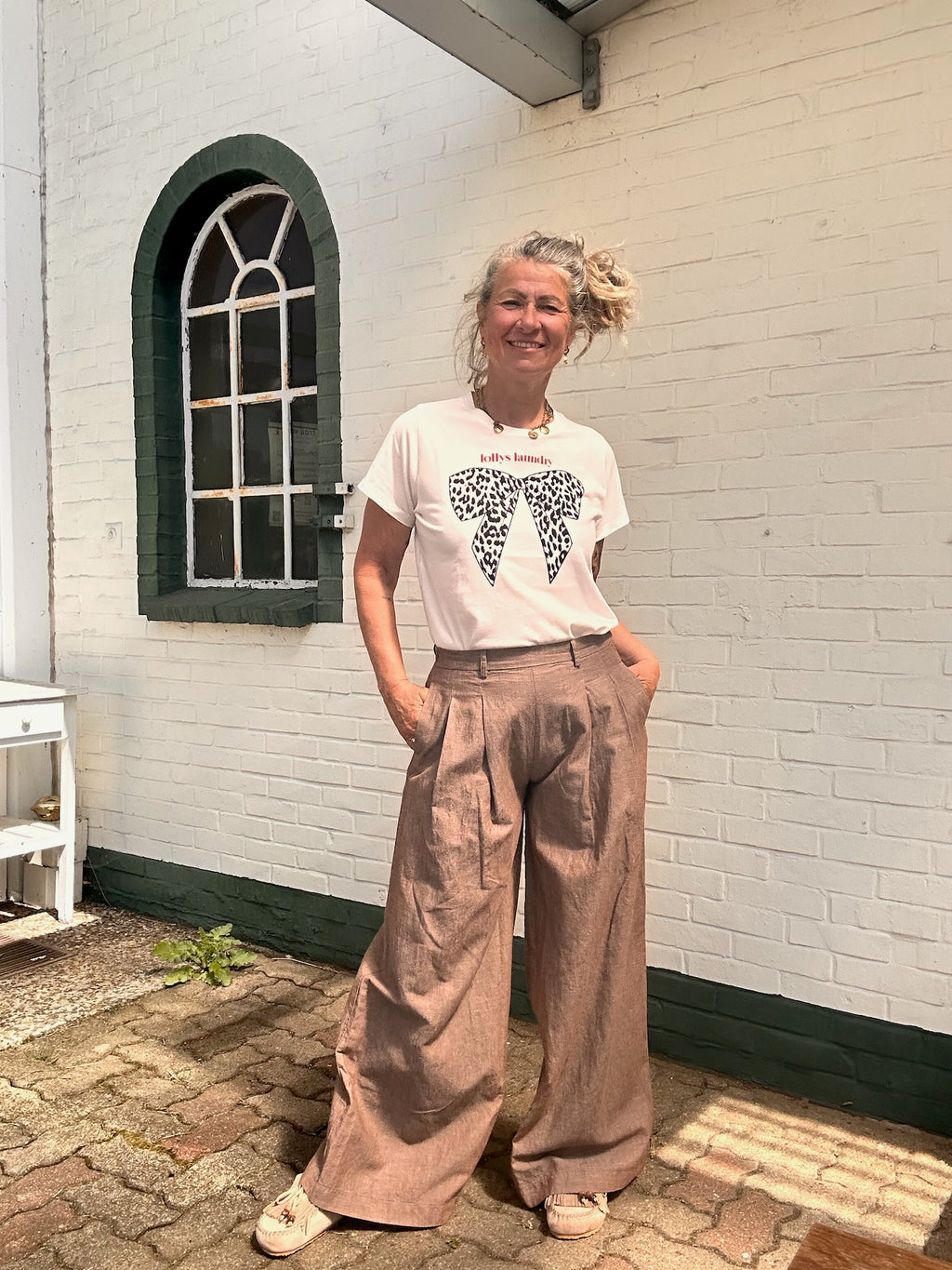 Lollys Laundry Statement T-Shirt "Bow" 🤍🐆