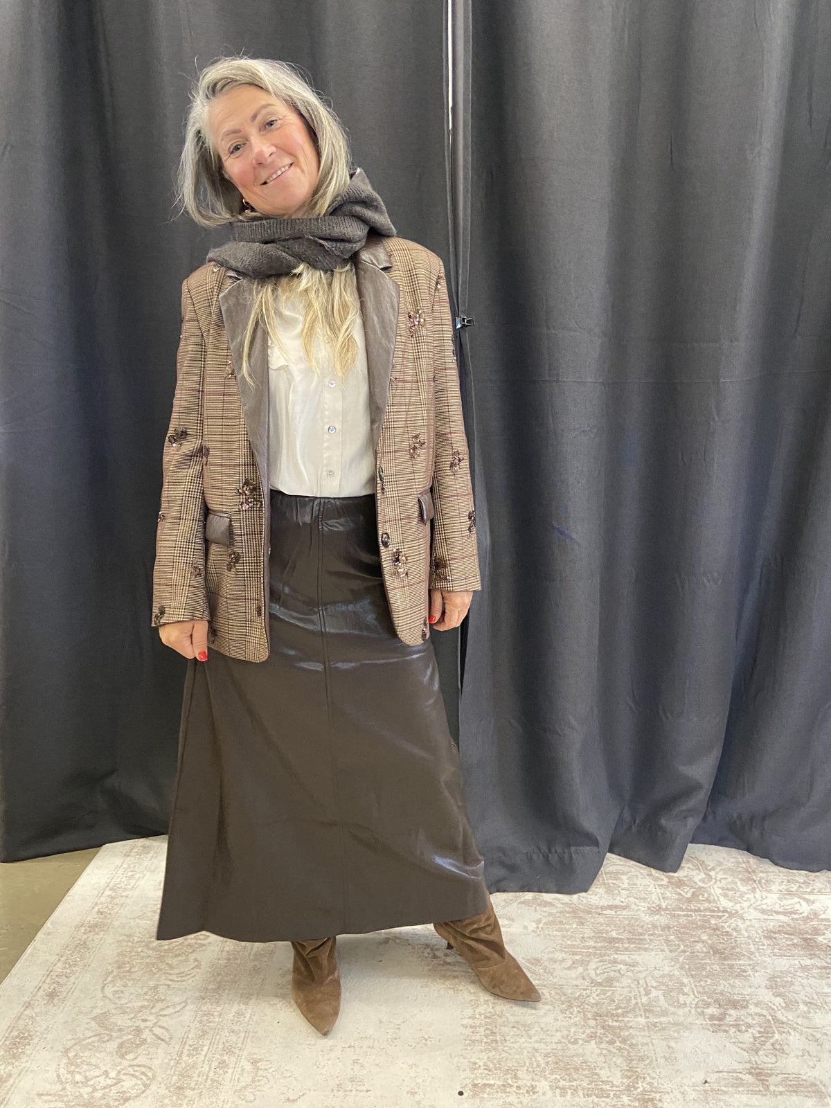 Meme Road Mesh Blazer – Karo & Applikationen