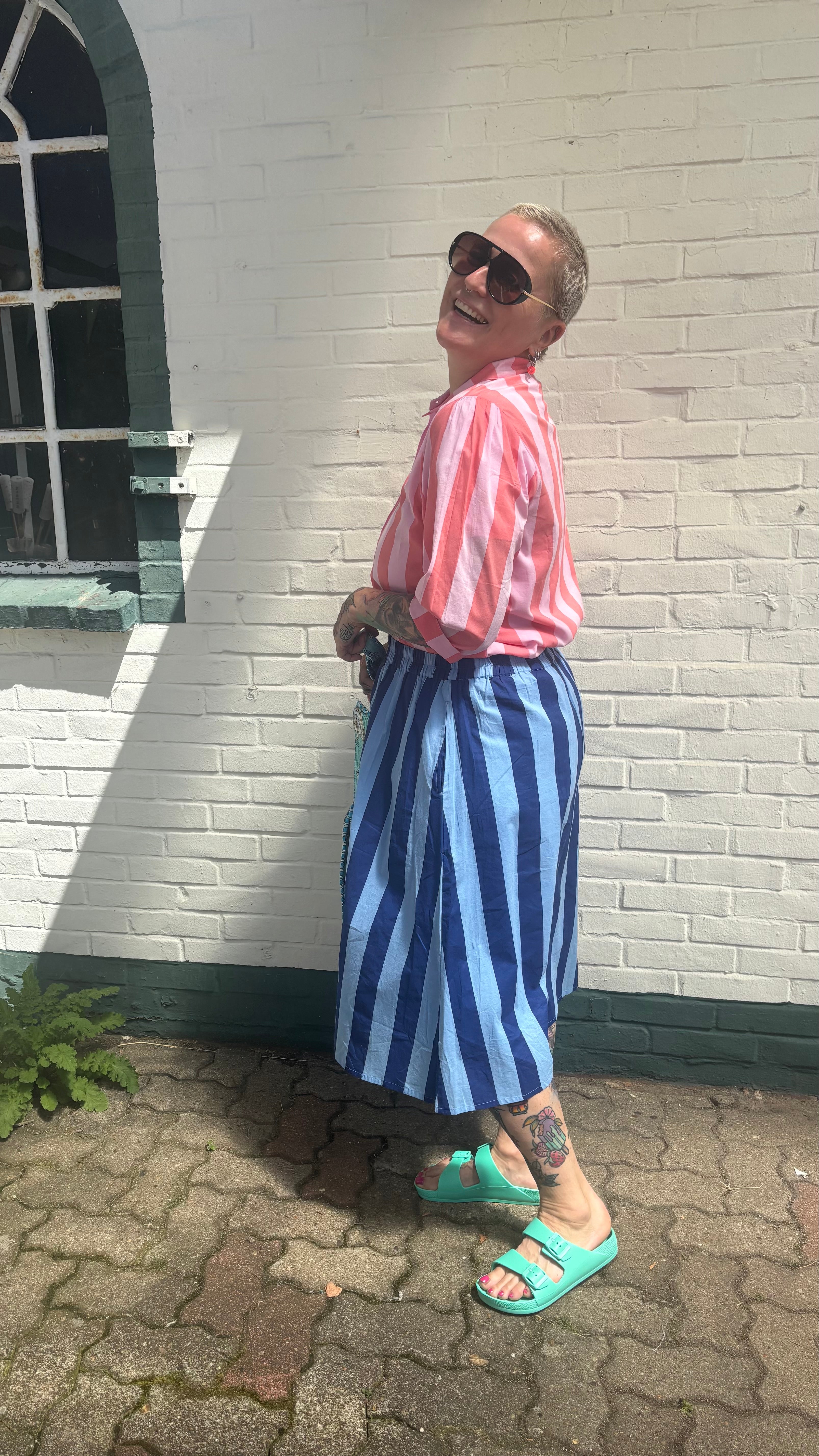 Lollys Laundry Rock – PINK ROSA oder BLAU HELLBLAU gestreift