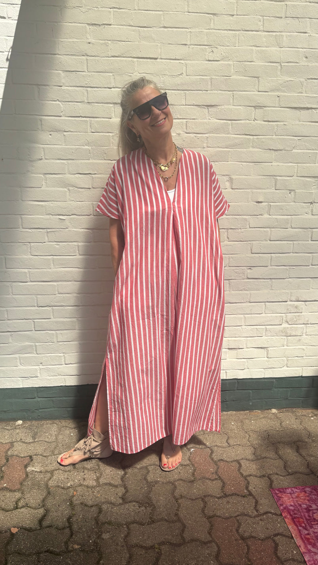 by-bar Kleid – Pink Stripe 🤍🩷 & Ocean Blue 🤍💙