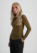 Minus MSDajana Mesh Long Sleeve Top – Khaki