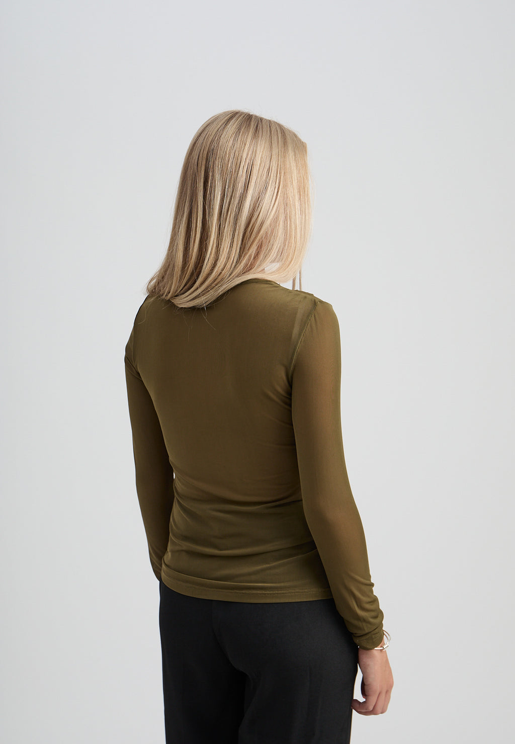 Minus MSDajana Mesh Long Sleeve Top – Khaki