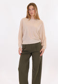 Minus Dana Metallic Bat Sleeve Pullover – Medal gold Metallic