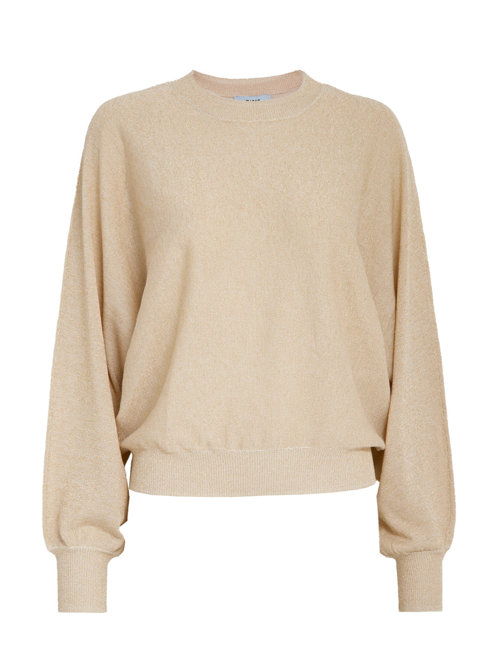 Minus Dana Metallic Bat Sleeve Pullover – Medal gold Metallic