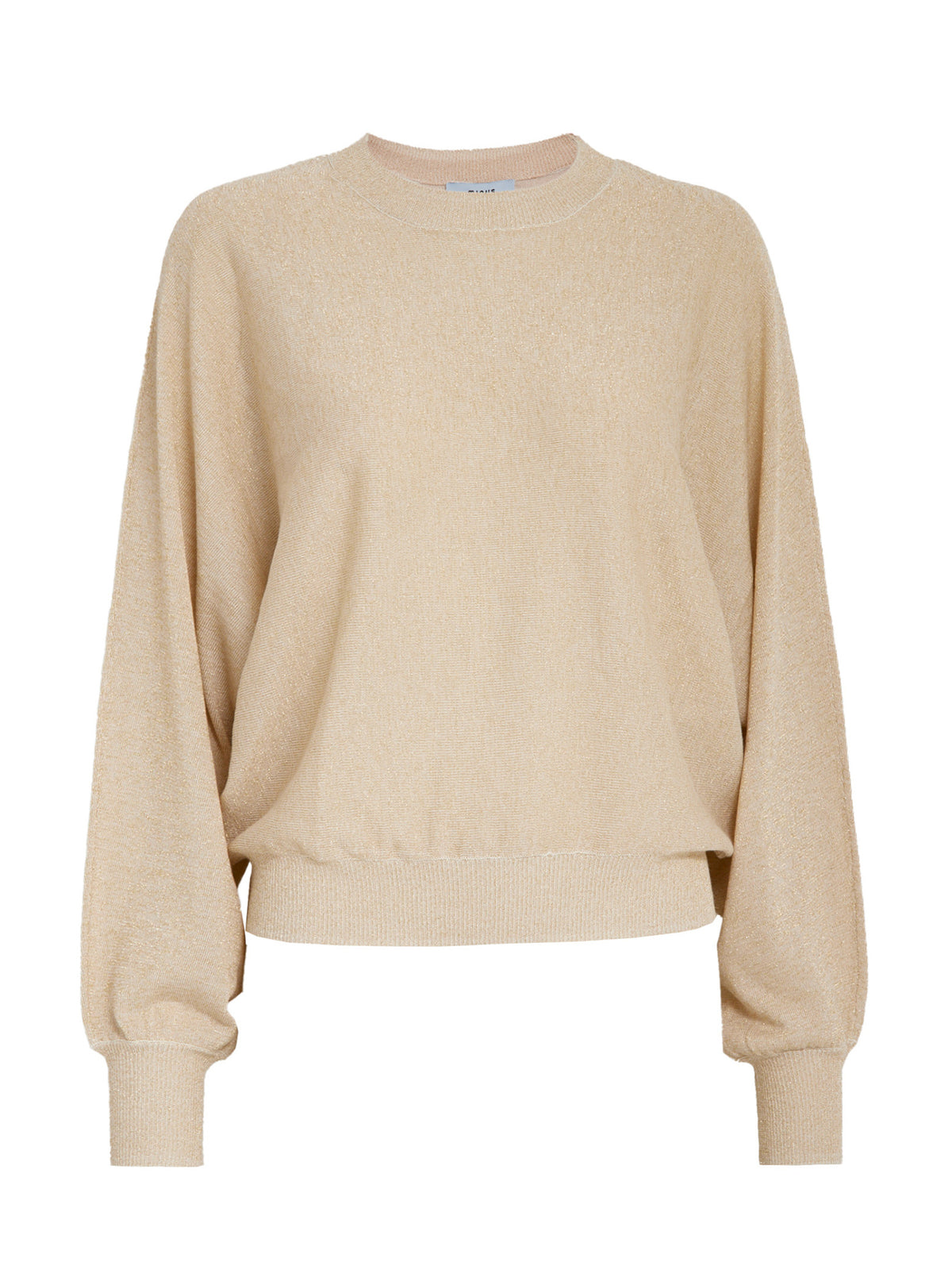 Minus Dana Metallic Bat Sleeve Pullover – Medal gold Metallic