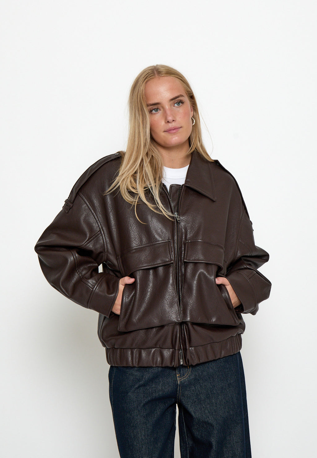 Minus Penny Jacke – Java Brown Print