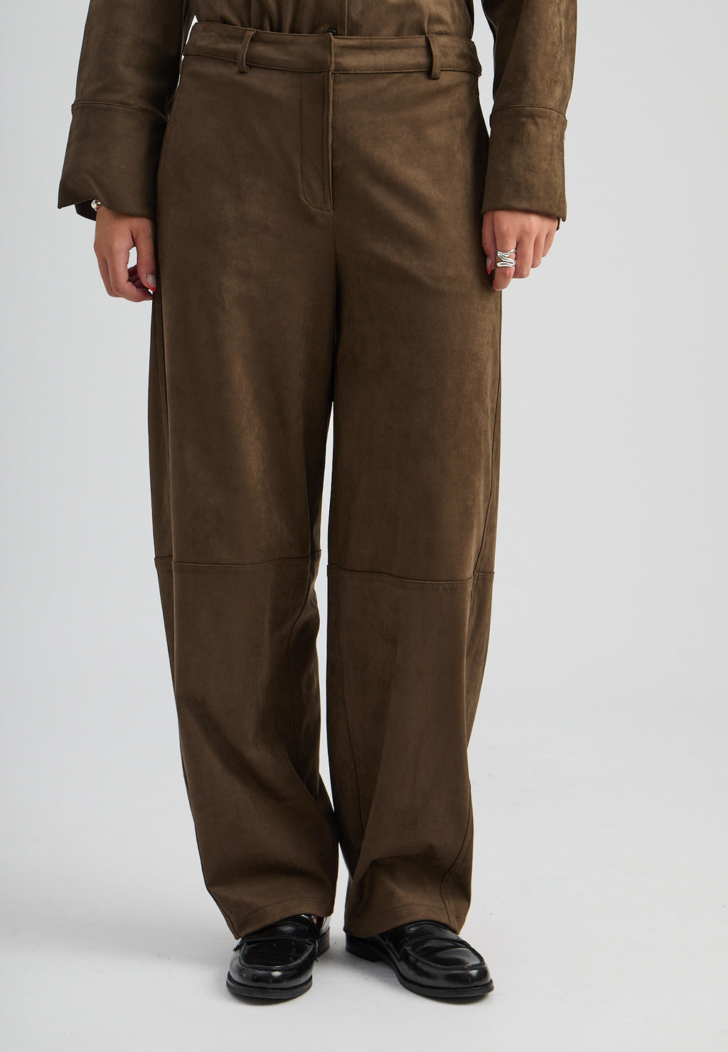 Minus Alva Mid Waist Pant – Beech Green
