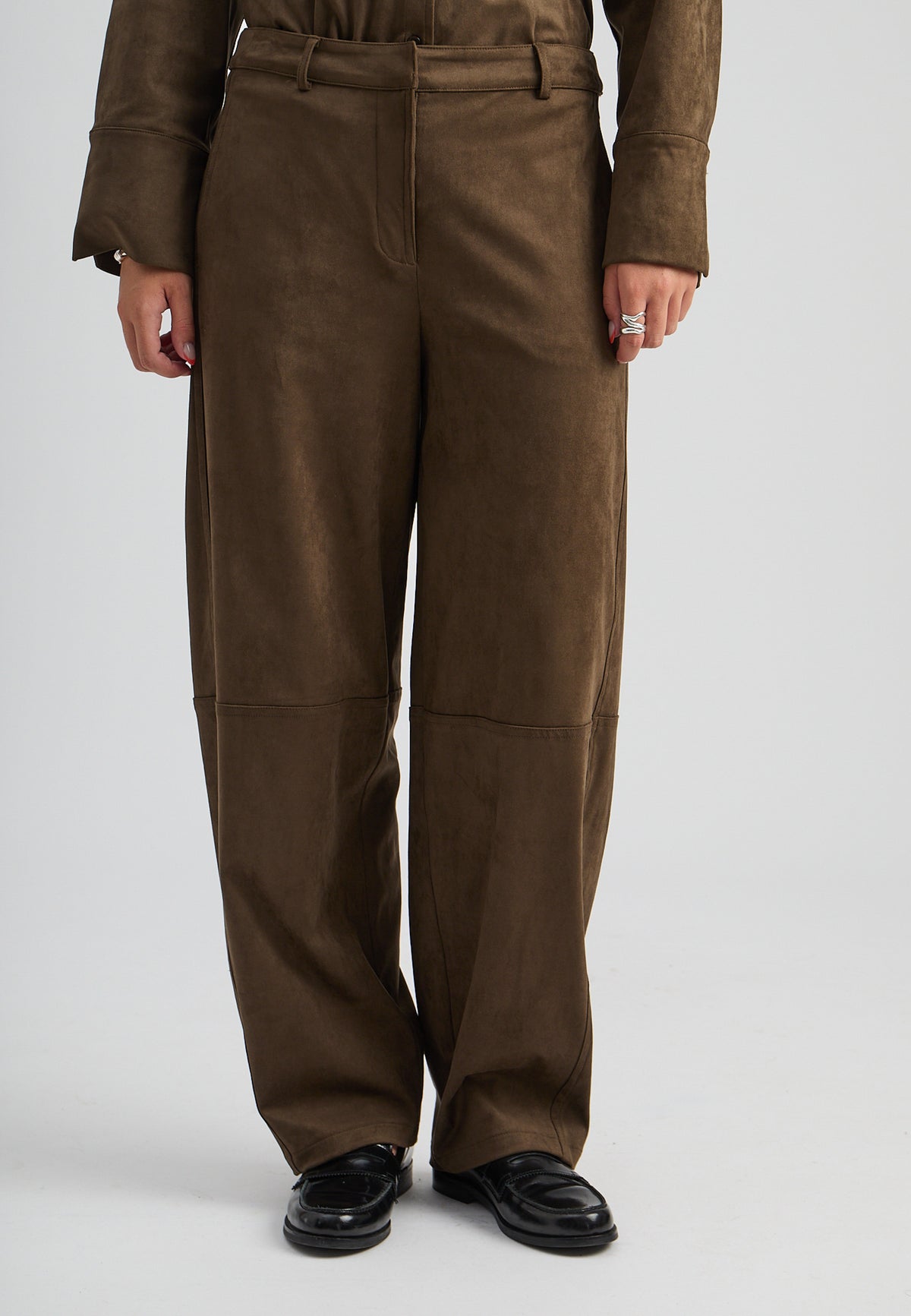 Minus Alva Mid Waist Pant – Beech Green