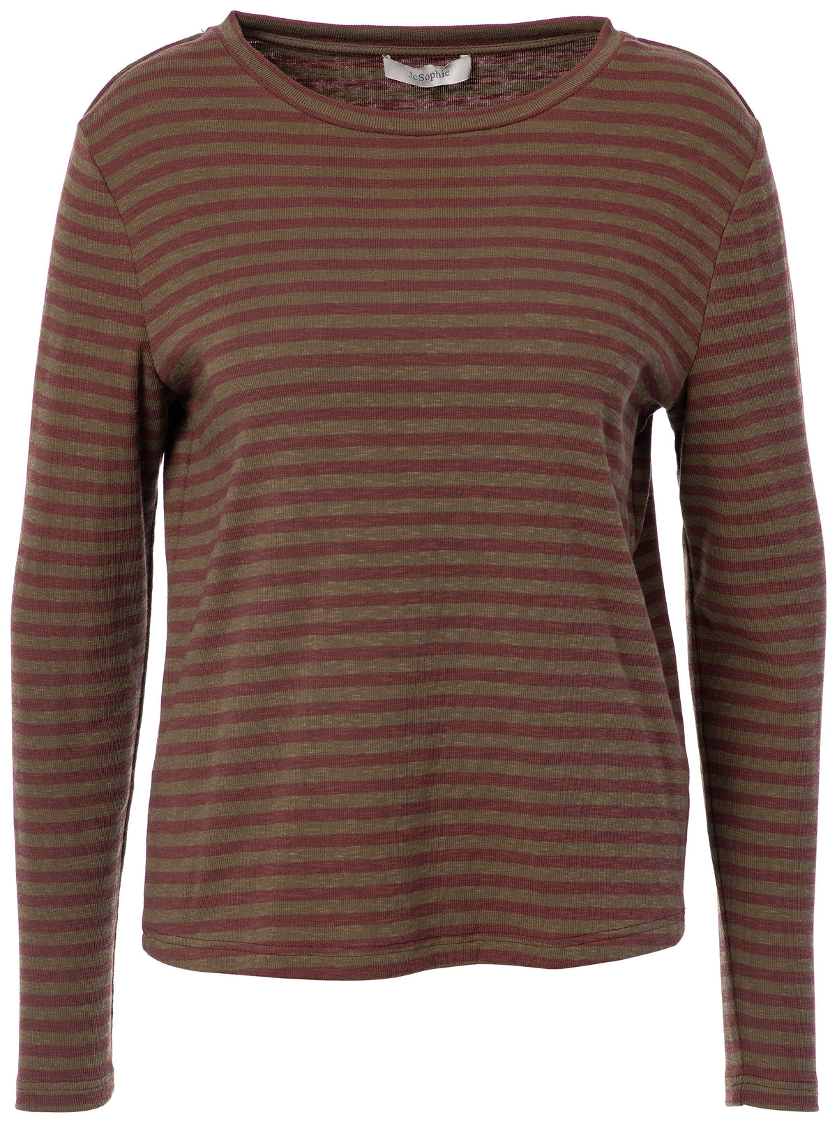 JcSophie Prisca T-Shirt – Army/Bordeaux gestreift
