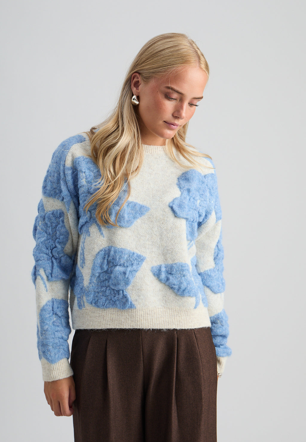 Peppercorn Sine GRS RWS Knit Pullover – Fog Sand Jacquard