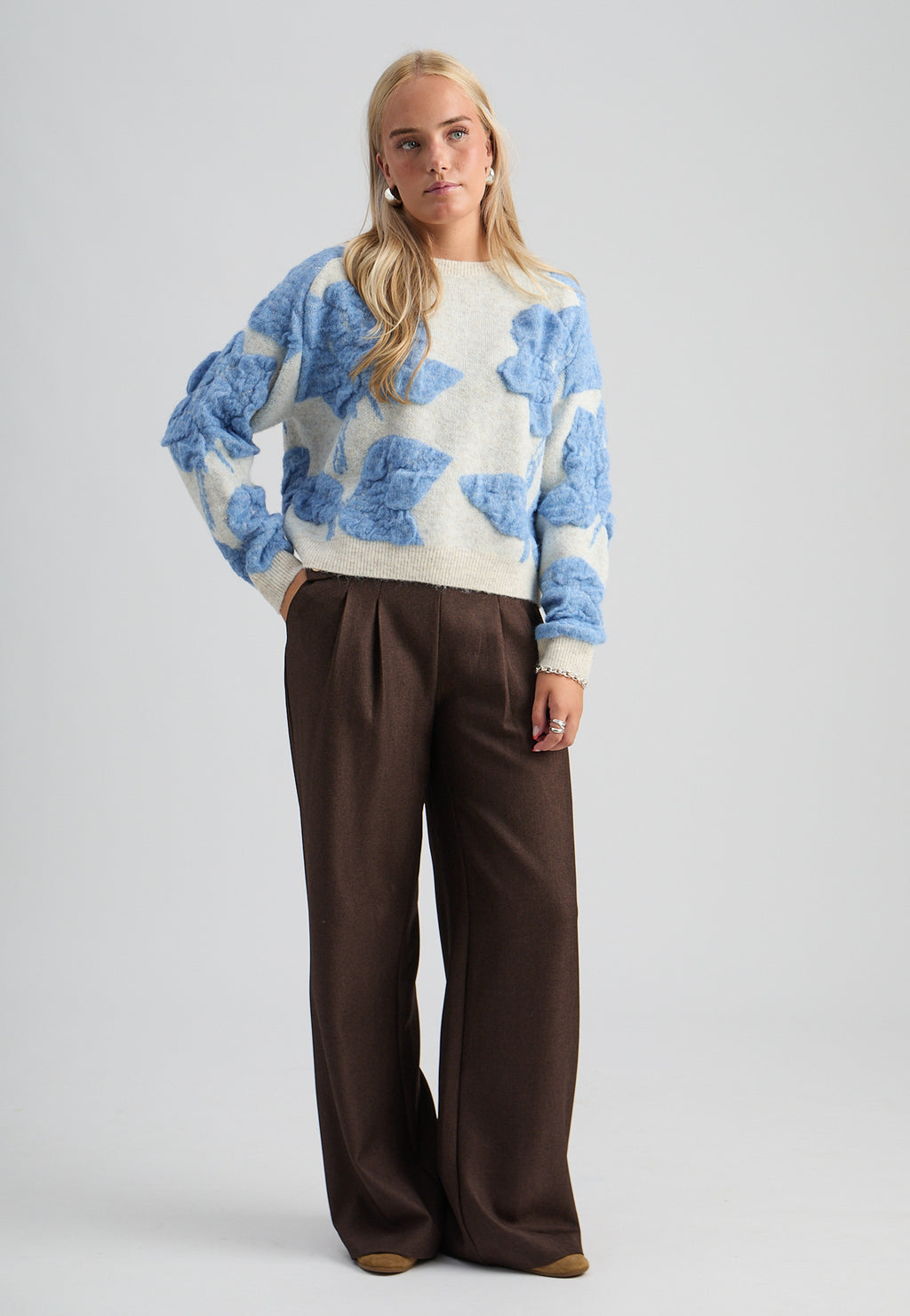 Peppercorn Sine GRS RWS Knit Pullover – Fog Sand Jacquard