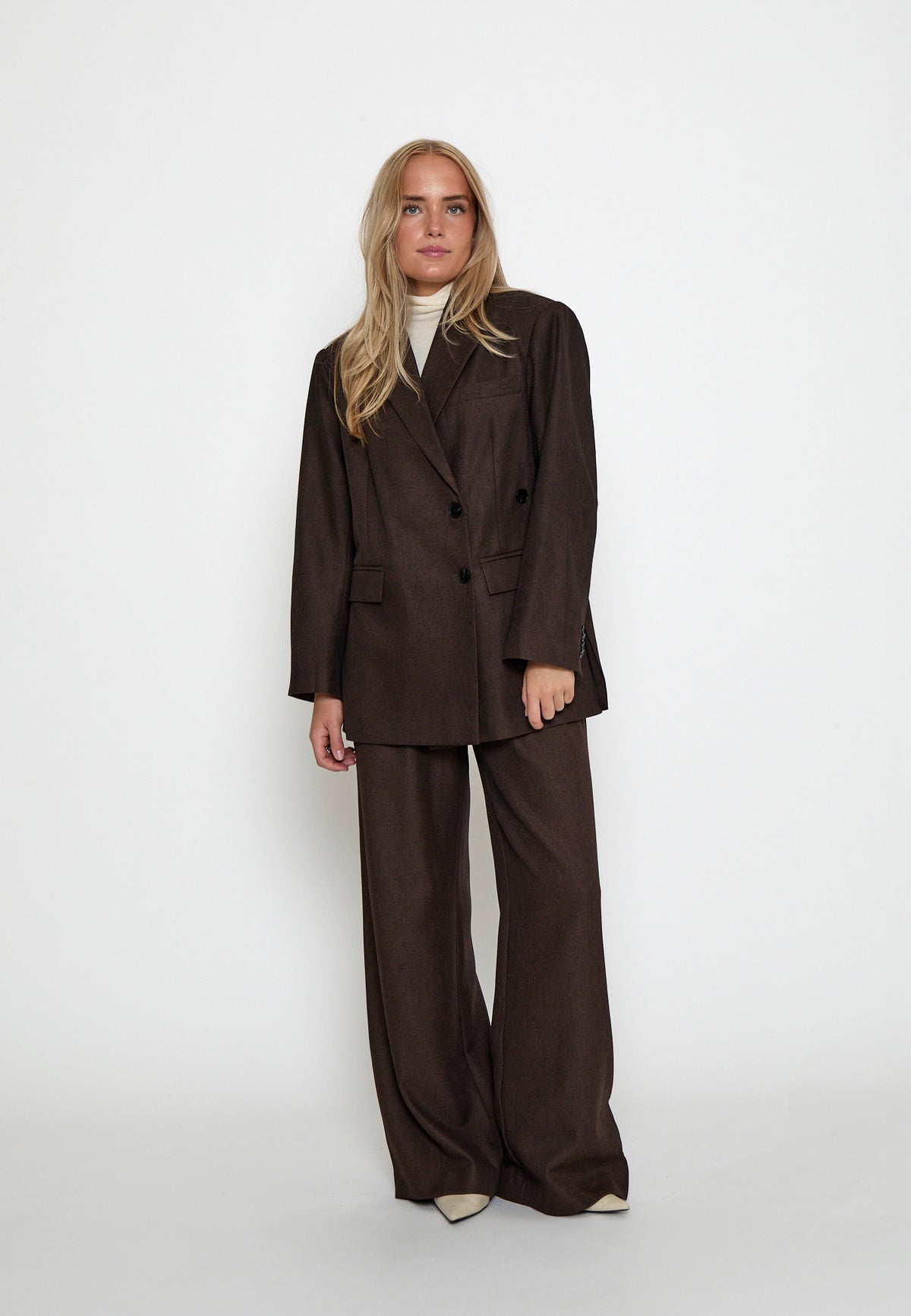 Peppercorn Salto Blazer – Java Brown Melange