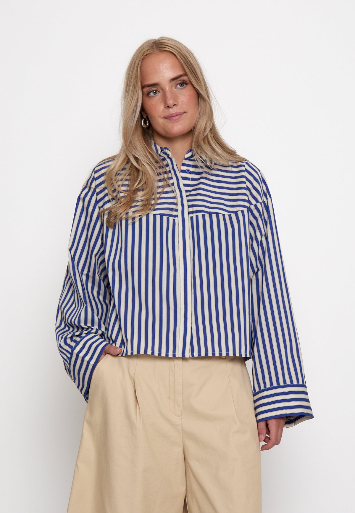 Peppercorn Sadie Shirt – Star Sapphire Blue Stripe