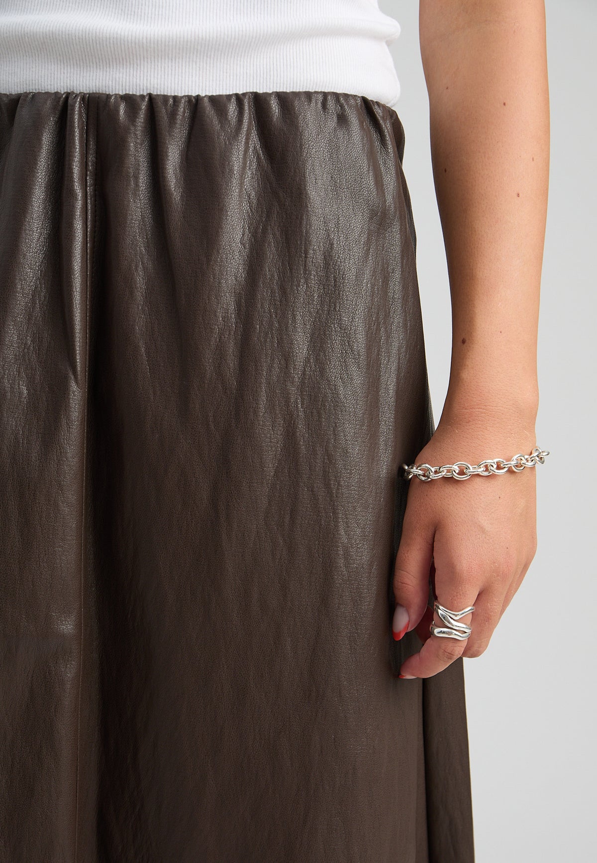 Peppercorn Sage Skirt – Java Brown