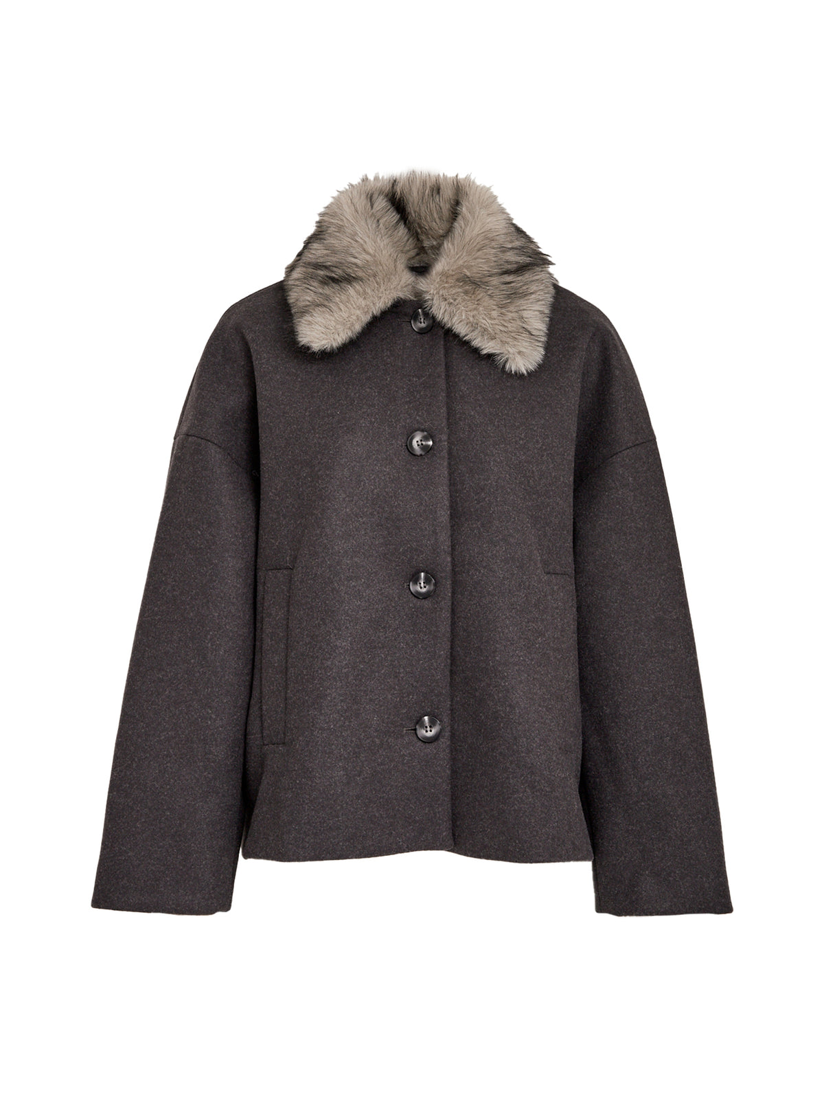 Peppercorn Cynthia Jacket – Dark Grey Melange