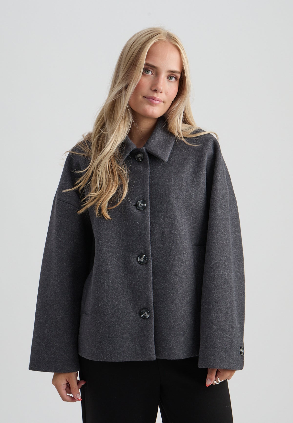 Peppercorn Cynthia Jacket – Dark Grey Melange