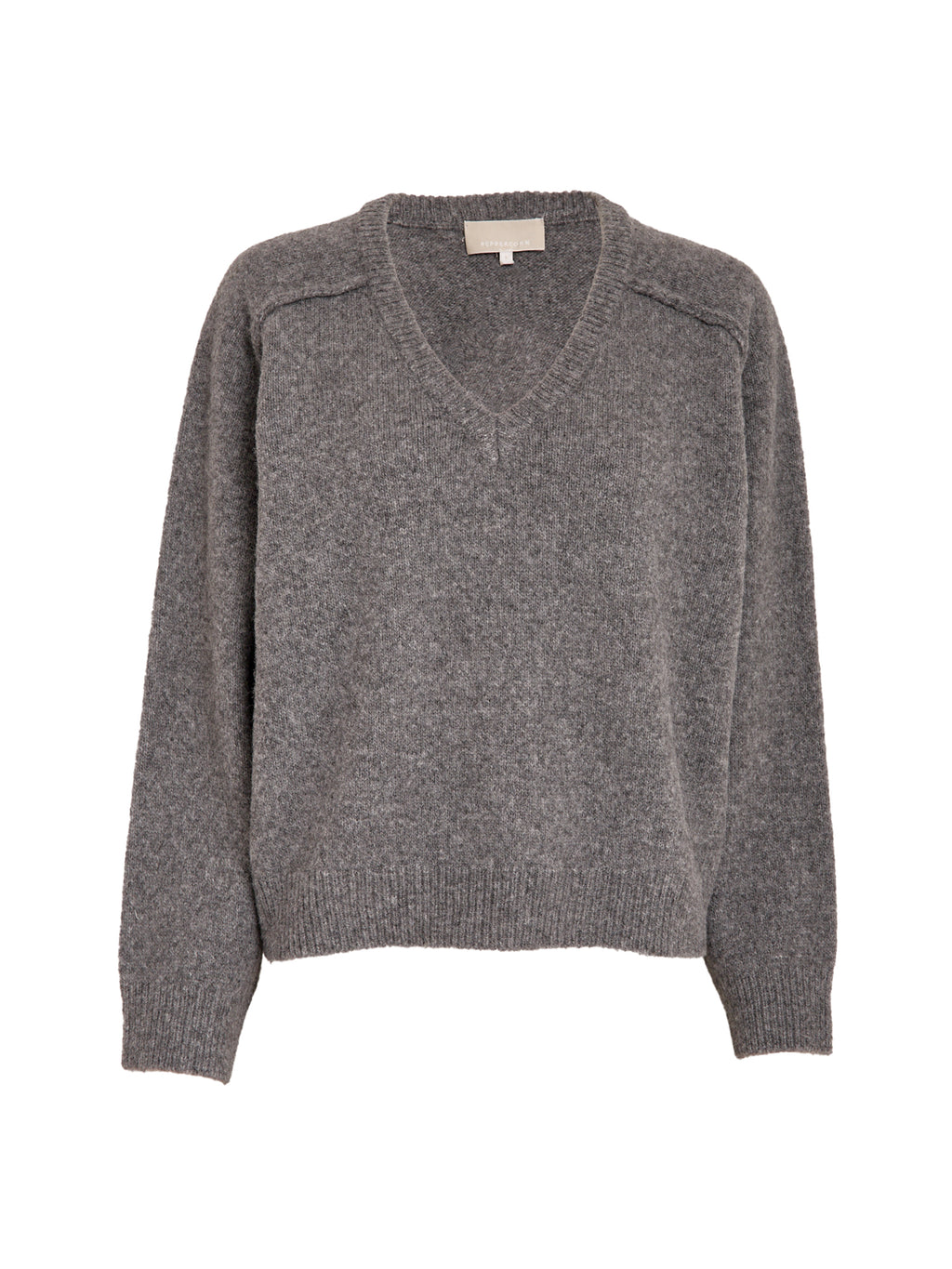 Peppercorn Tirna RWS V-neck Pullover – Grau Melange