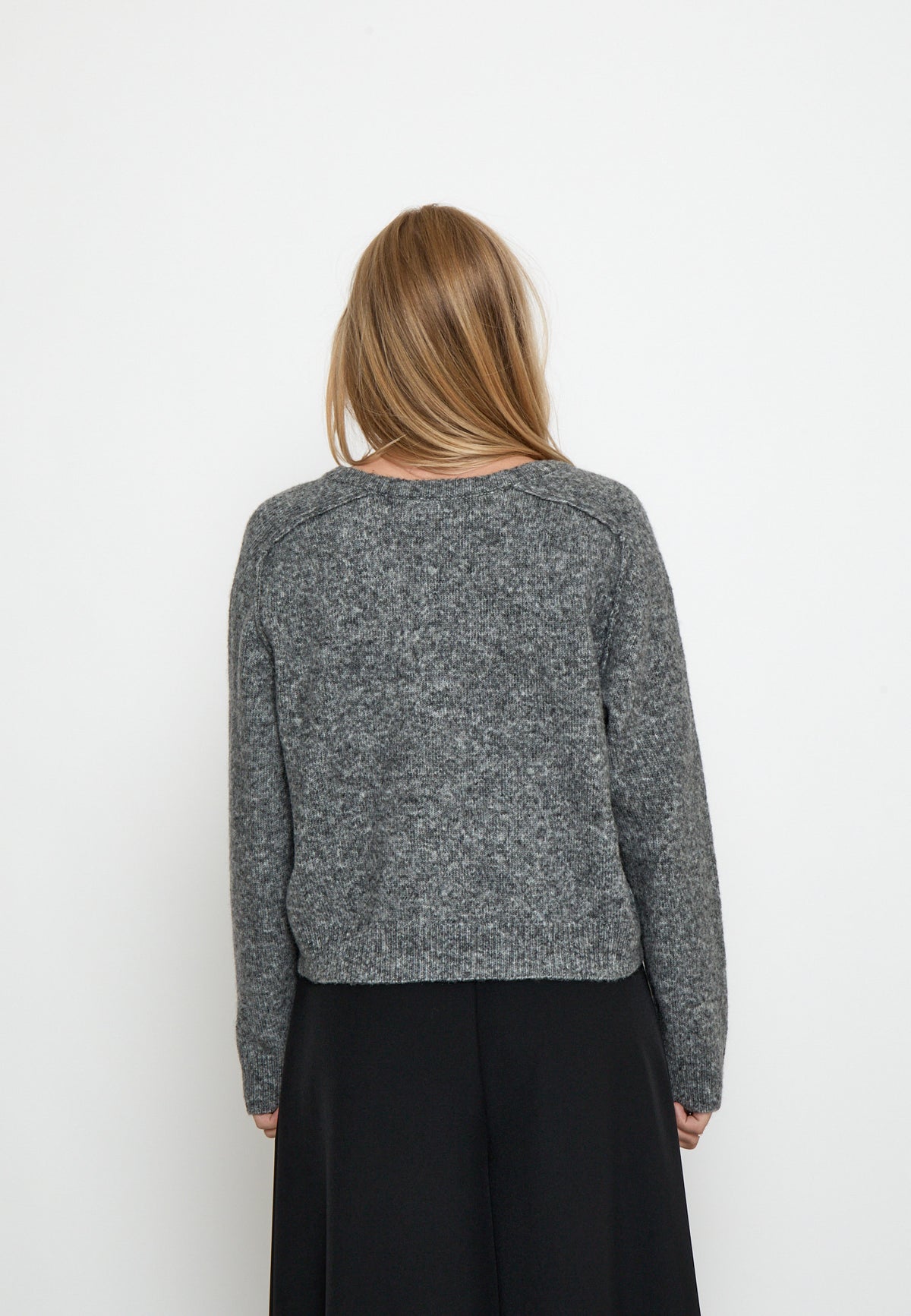Peppercorn Tirna RWS V-neck Pullover – Grau Melange