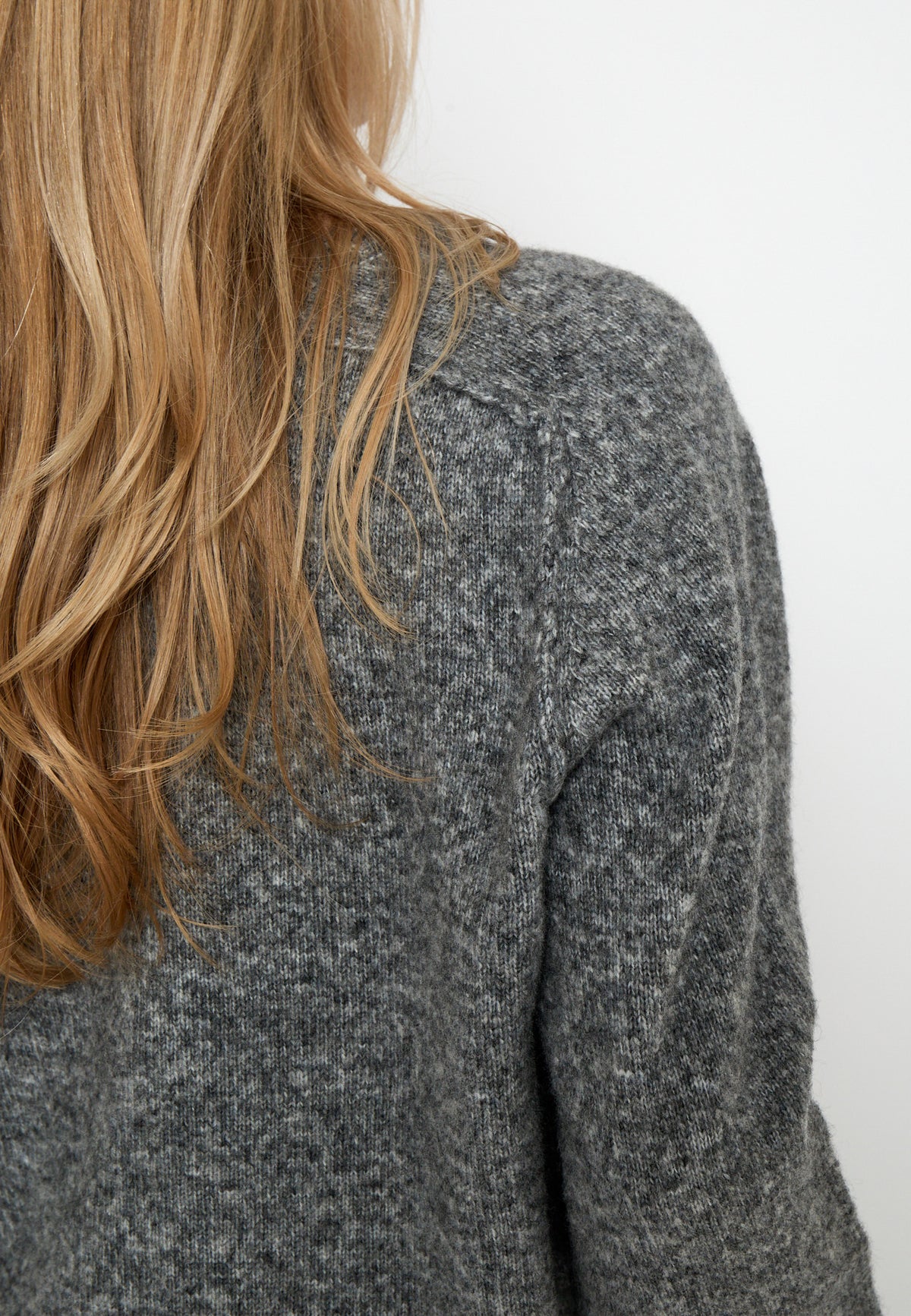Peppercorn Tirna RWS V-neck Pullover – Grau Melange