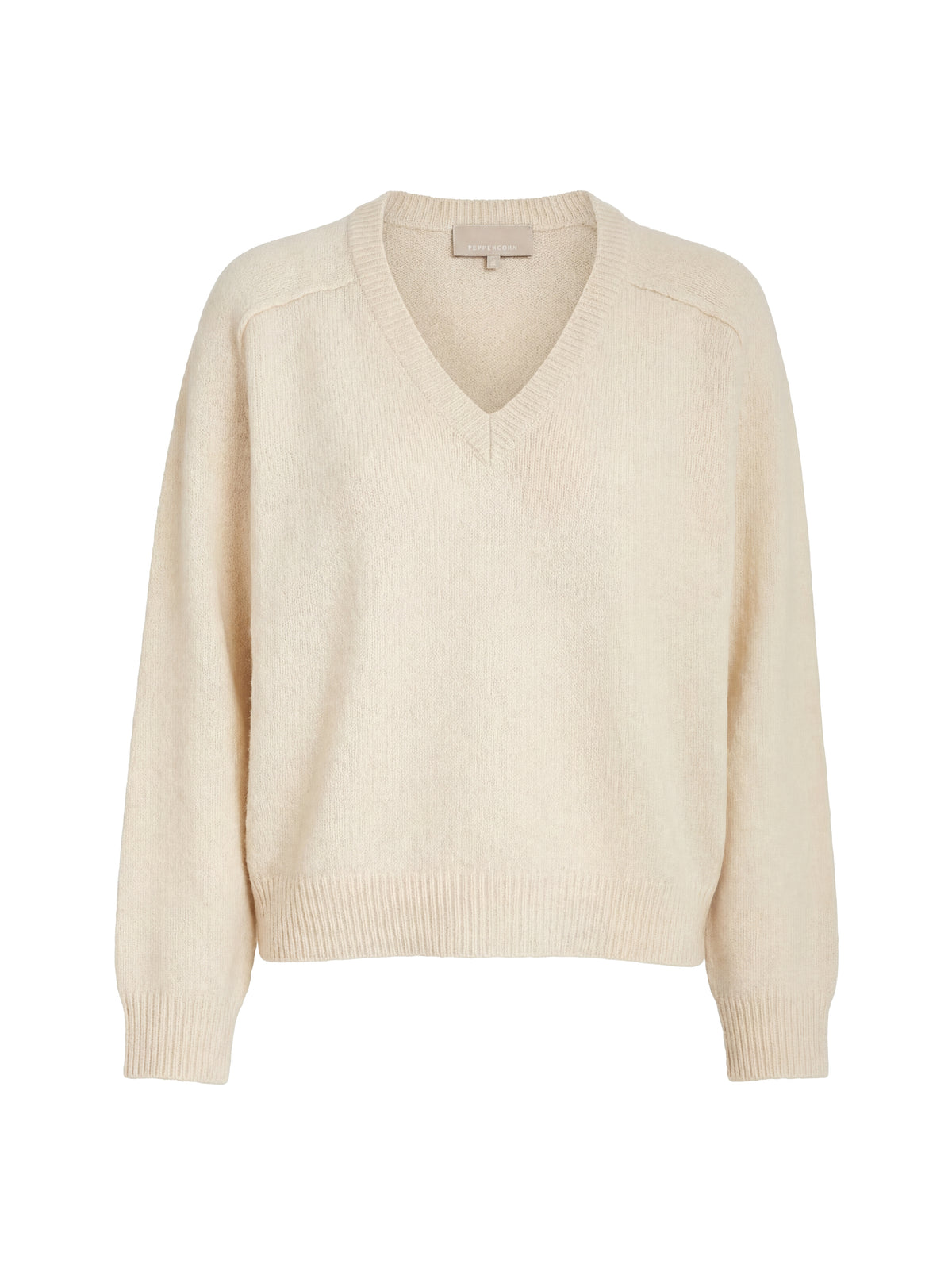 Peppercorn Tirna RWS V-neck Pullover – Fog Sand